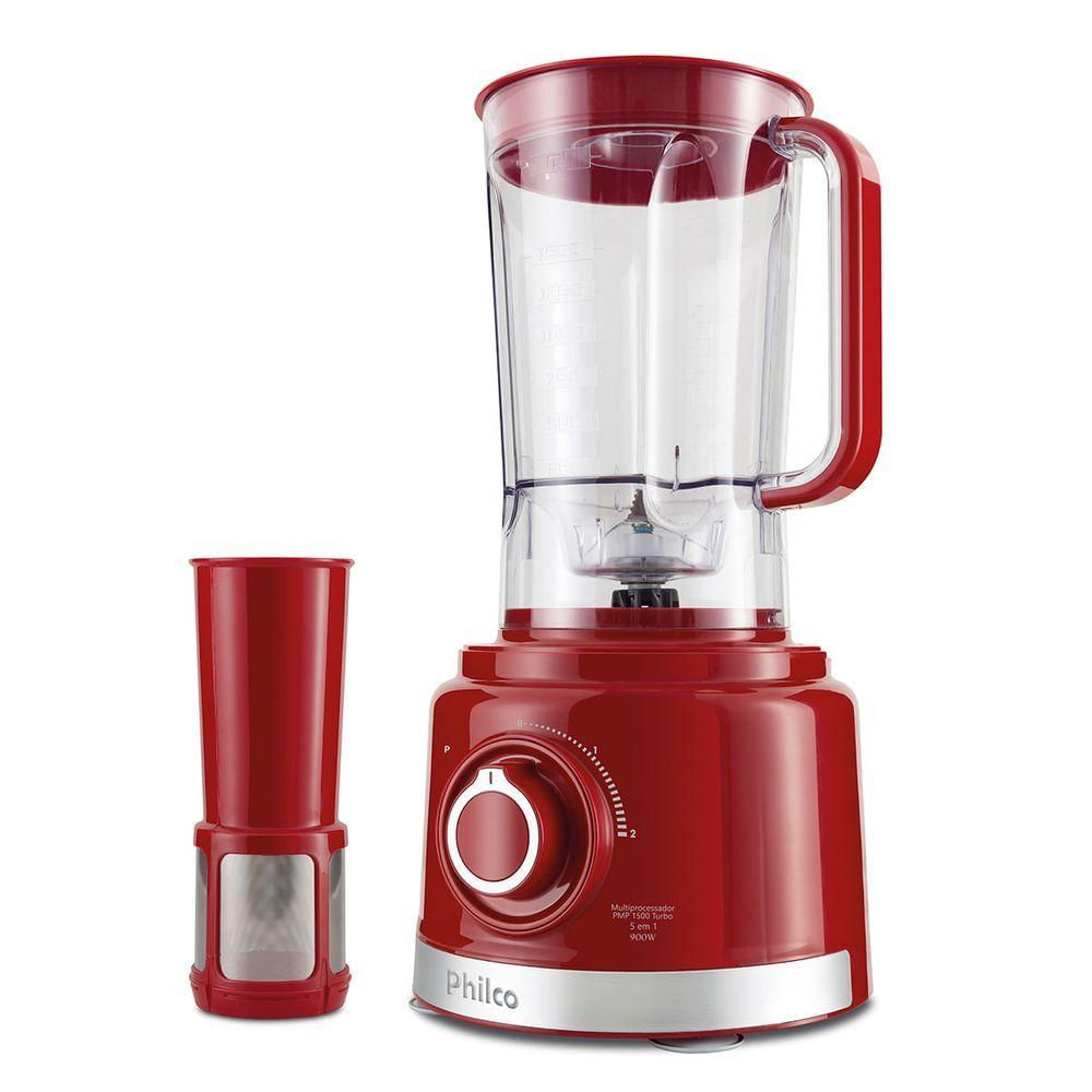 Encontraproduto.com.br - Multiprocessador Philco Turbo Vermelho PMP1500V - 127 Volts