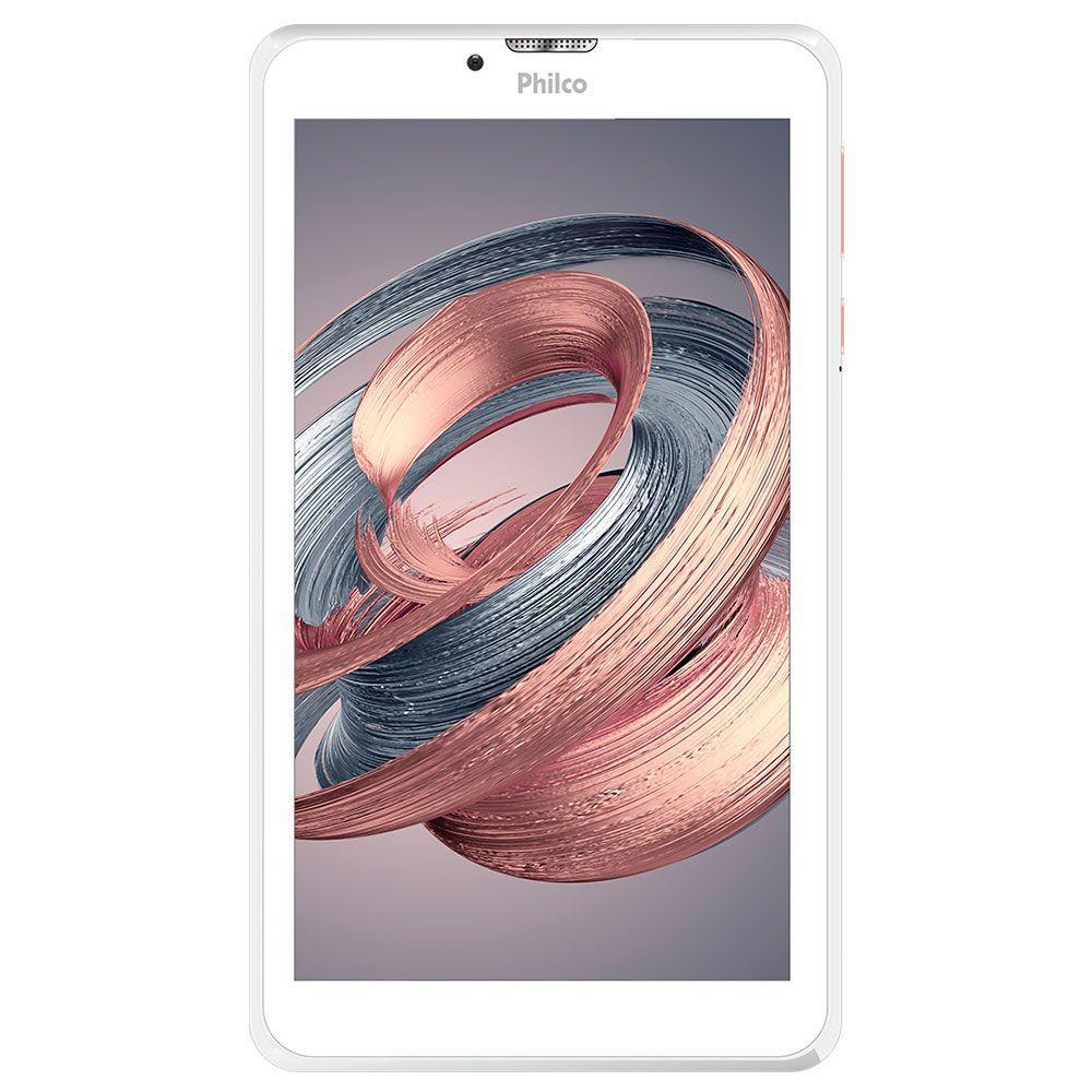 Encontraproduto.com.br - Tablet Multi-toque 7” Philco PTB7SRG Quad Core Android PIE 9.0 16Gb