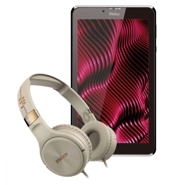 Encontraproduto.com.br - Kit Philco Tablet Multi-toque 7” e Headphone Pfo02g Bivolt
