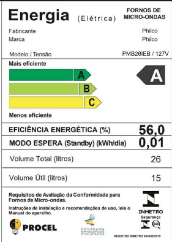 Encontraproduto.com.br - Micro-Ondas de Embutir 26 Litros Philco PMB26IEB Prata 127V