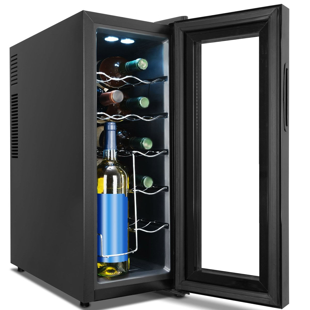 Encontraproduto.com.br - Adega Philco Preto 12 Garrafas Display Digital Bivolt PAD12E