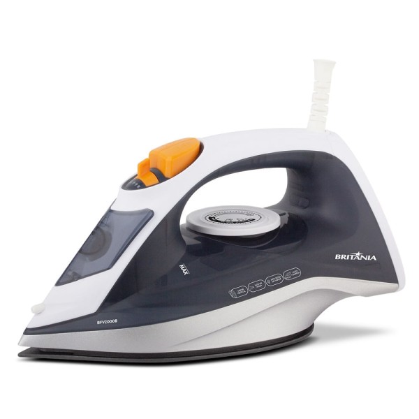 Encontraproduto.com.br - Ferro de Passar a Vapor Britânia BFV2000B Base Antiaderente