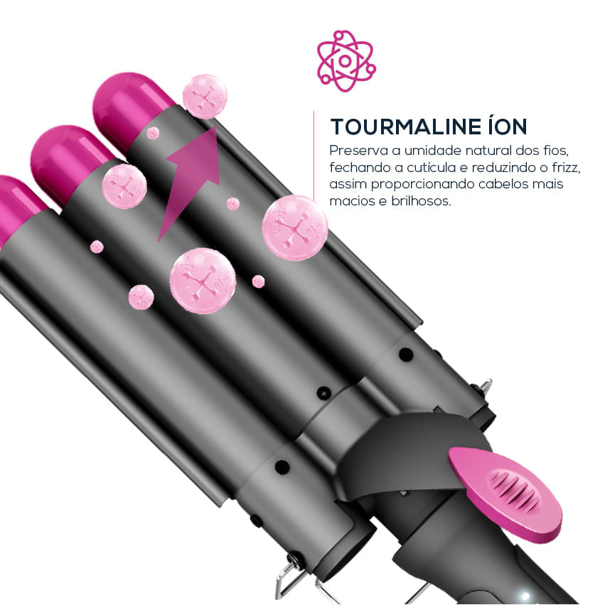 Encontraproduto.com.br - Modelador Triondas Britânia Bivolt 190W Íon Tourmaline BECE17