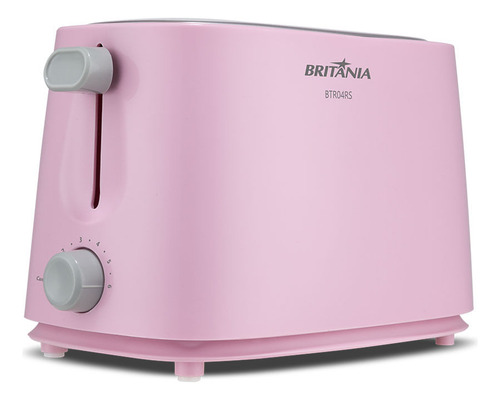 Torradeira Britânia Rosa 6 Níveis De Tostagem 750w 220v