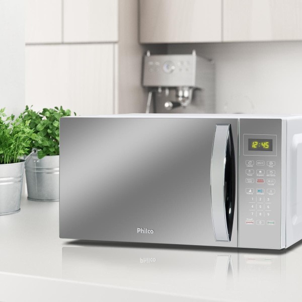 Micro-ondas Philco Pmo38e 33l 1400w Espelhado/branco 127v