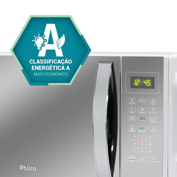 Encontraproduto.com.br - Micro-ondas Philco Pmo38e 33l 1400w Espelhado/branco 127v