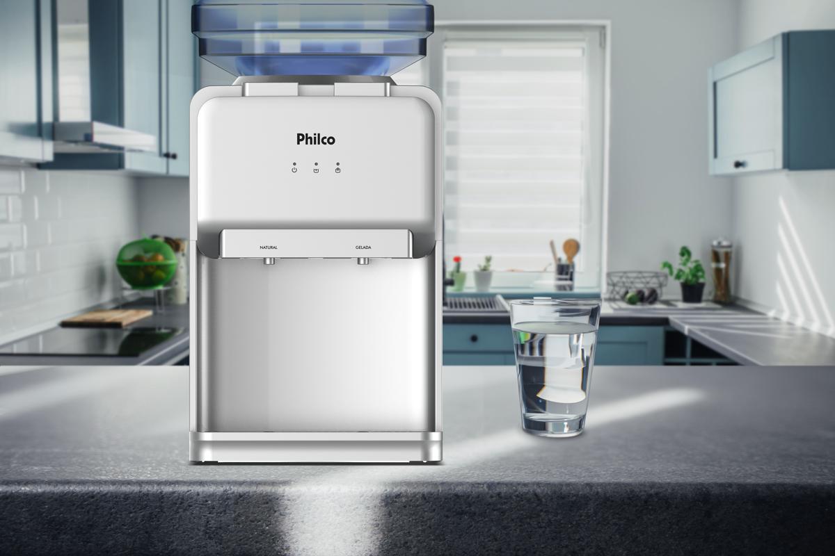 Encontraproduto.com.br - Bebedouro Philco 20 Litros PBE18 Água Natural e Gelada 220V