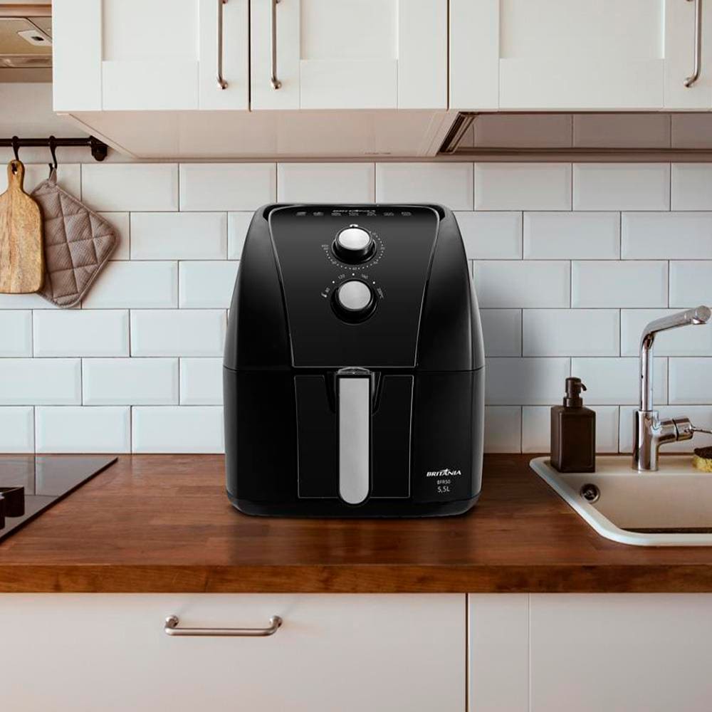 Encontraproduto.com.br - Fritadeira Elétrica Air Fryer Britânia5,5L BFR50