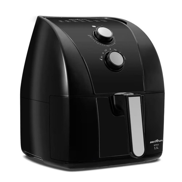 Encontraproduto.com.br - FRITADEIRA AIR FRYER BRITÂNIA BFR50 PRETA 220V 5,5 LITROS