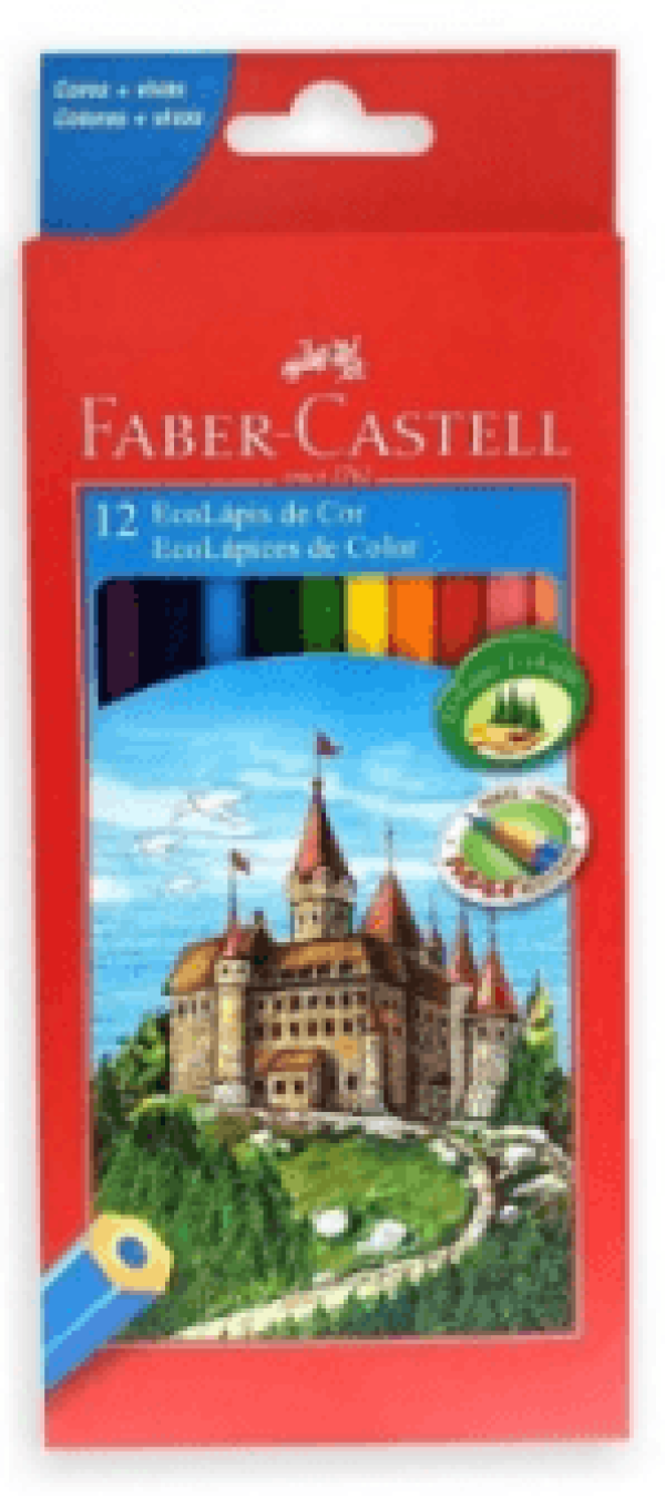 Lápis de Cor Sextavado 12 Cores - FABER CASTELL