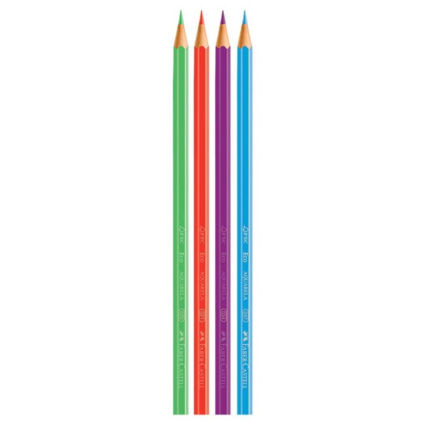 Encontraproduto.com.br - Lápis Aquarela Sextavado Estojo com 12 Cores Ref.120212 Faber-Castell