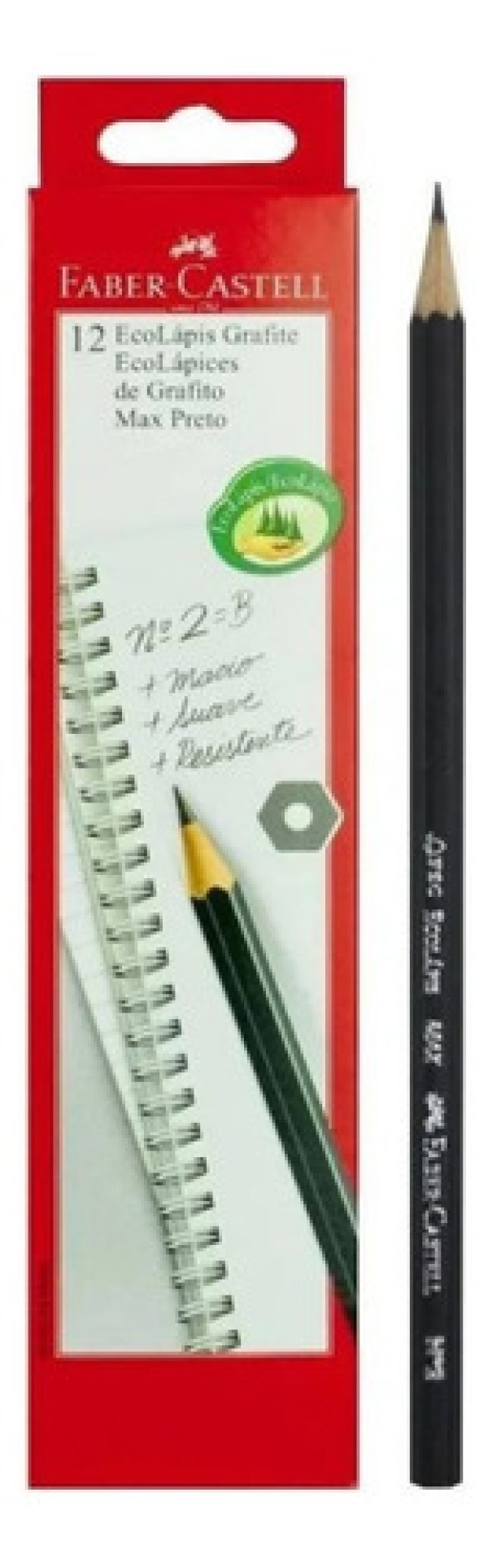 Encontraproduto.com.br - Lápis Grafite Sextavado Faber-Castell 9000 H - Ref. 9000H
