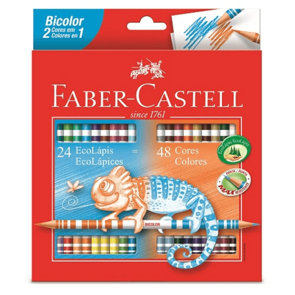 Encontraproduto.com.br - Lápis De Cor Bicolor 24 Lápis 48 Cores