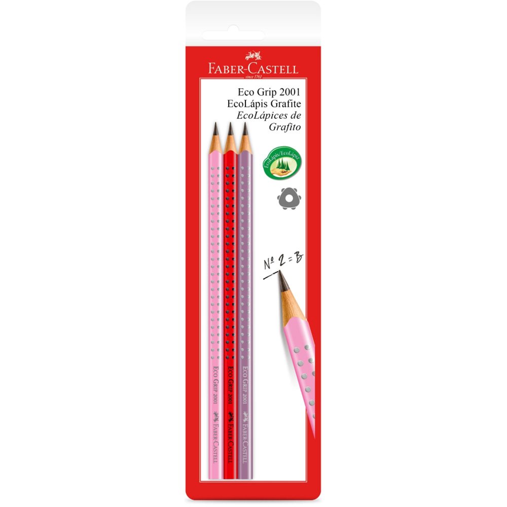 Encontraproduto.com.br - Lapis Ecolapis Grafite Grip Vm Rs Ll 3un  Faber