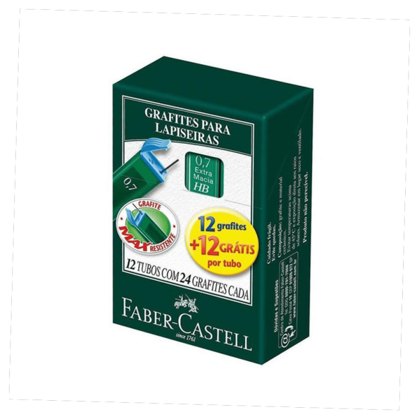 Encontraproduto.com.br - GRAFITE 0.7 2B FABER TMG072B 24 MINAS