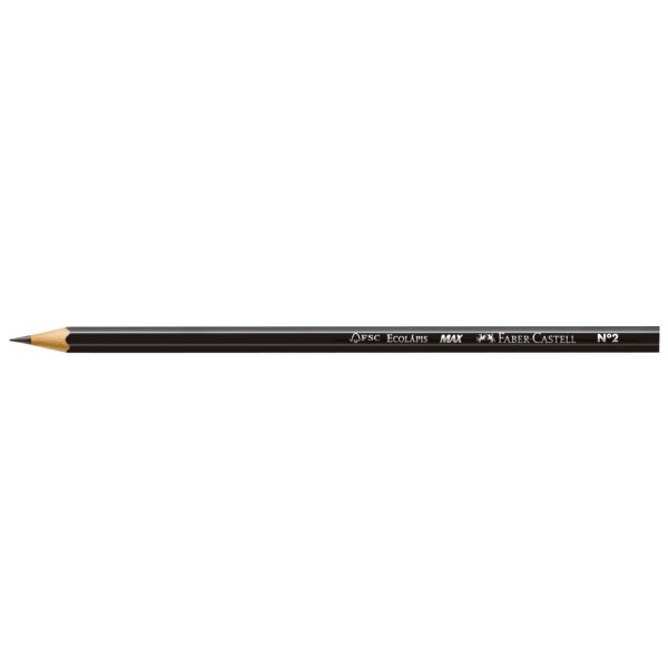 Encontraproduto.com.br - Ecolápis Grafite Faber Castell Max Preto Sextavado Leve 6 Unidades Pague 5 Cartela com 6 Unidades