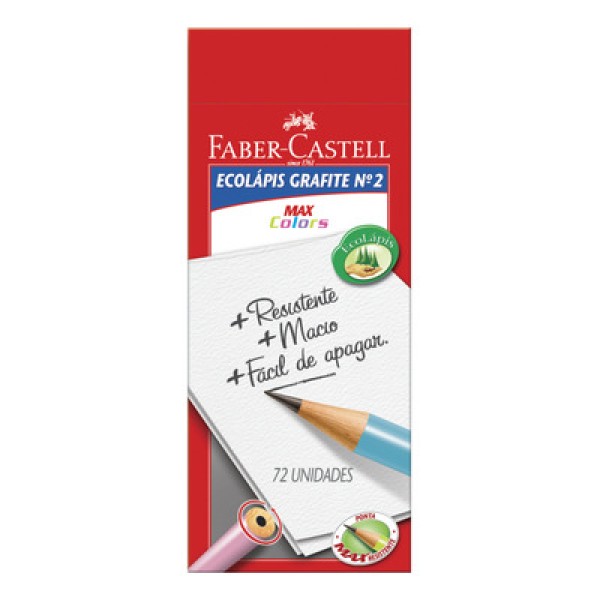 Encontraproduto.com.br - Lápis Preto Faber Max Colors C-72 Ref 1205m-ed72