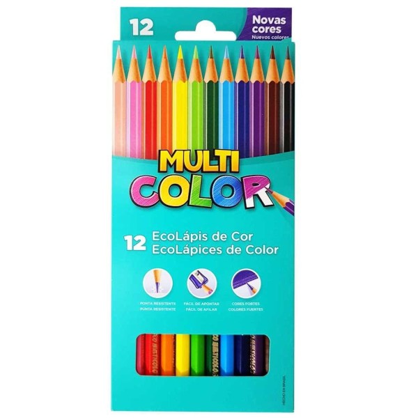 Encontraproduto.com.br - Ecolapis Cor Multicolor 12 Cores
