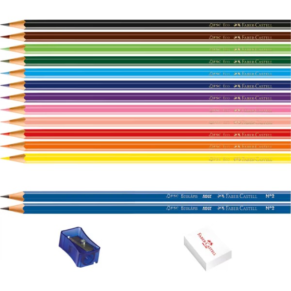 Encontraproduto.com.br - Lapis De Cor 12 Longo + Brindes
