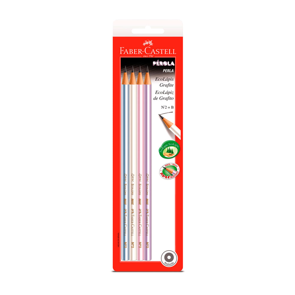Encontraproduto.com.br - Sm Lápis Faber Pérola B C/4
