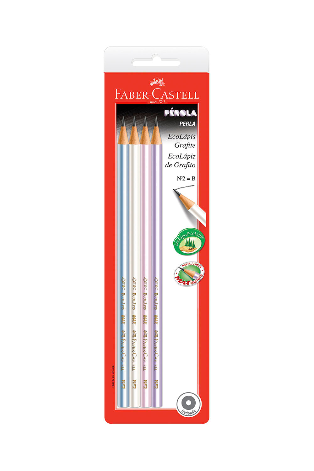 Encontraproduto.com.br - Sm Lápis Faber Pérola B C/4