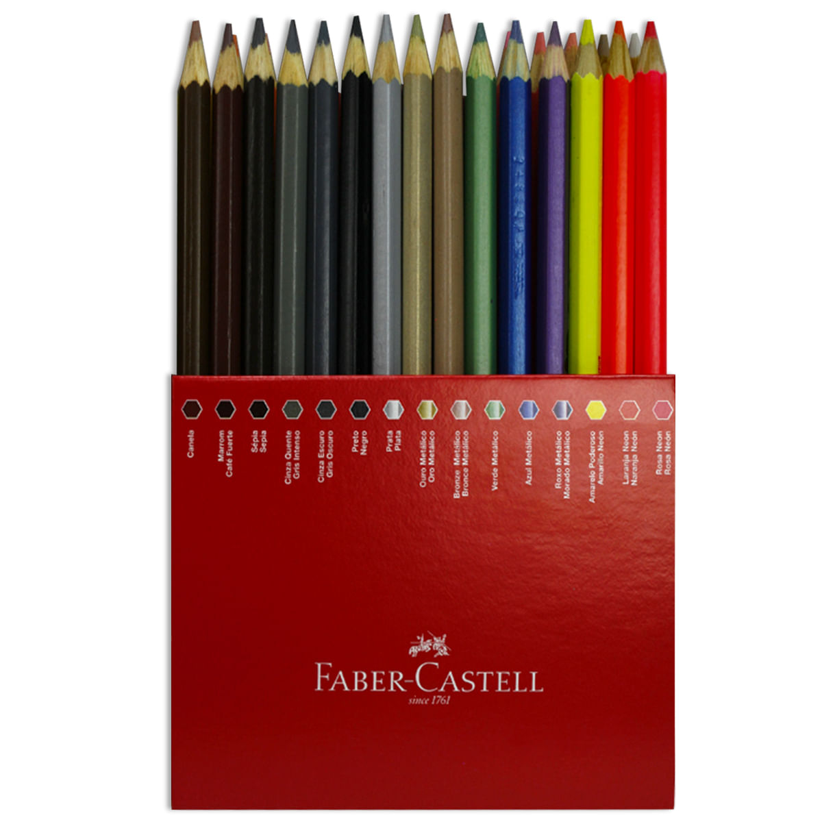 Encontraproduto.com.br - Lápis de Cor Sextavado Estojo com 60 Cores Edição Limitada Ref.120160 Faber-Castell