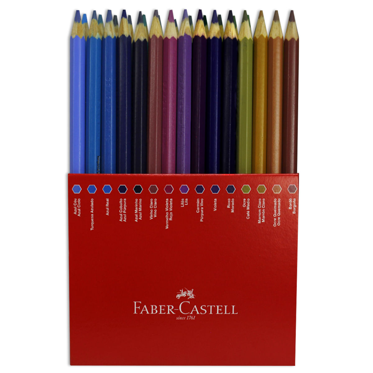 Encontraproduto.com.br - Lápis de Cor Sextavado Estojo com 60 Cores Edição Limitada Ref.120160 Faber-Castell