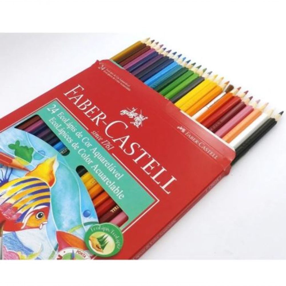 Encontraproduto.com.br - Ecolápis Faber-Castell 24 cores Unidade