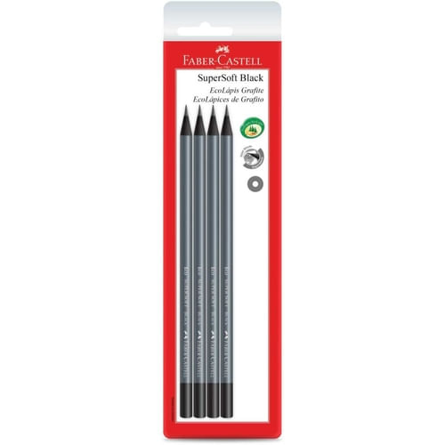 Lápis Faber Castell Supersoft Grafite 4 Unidades