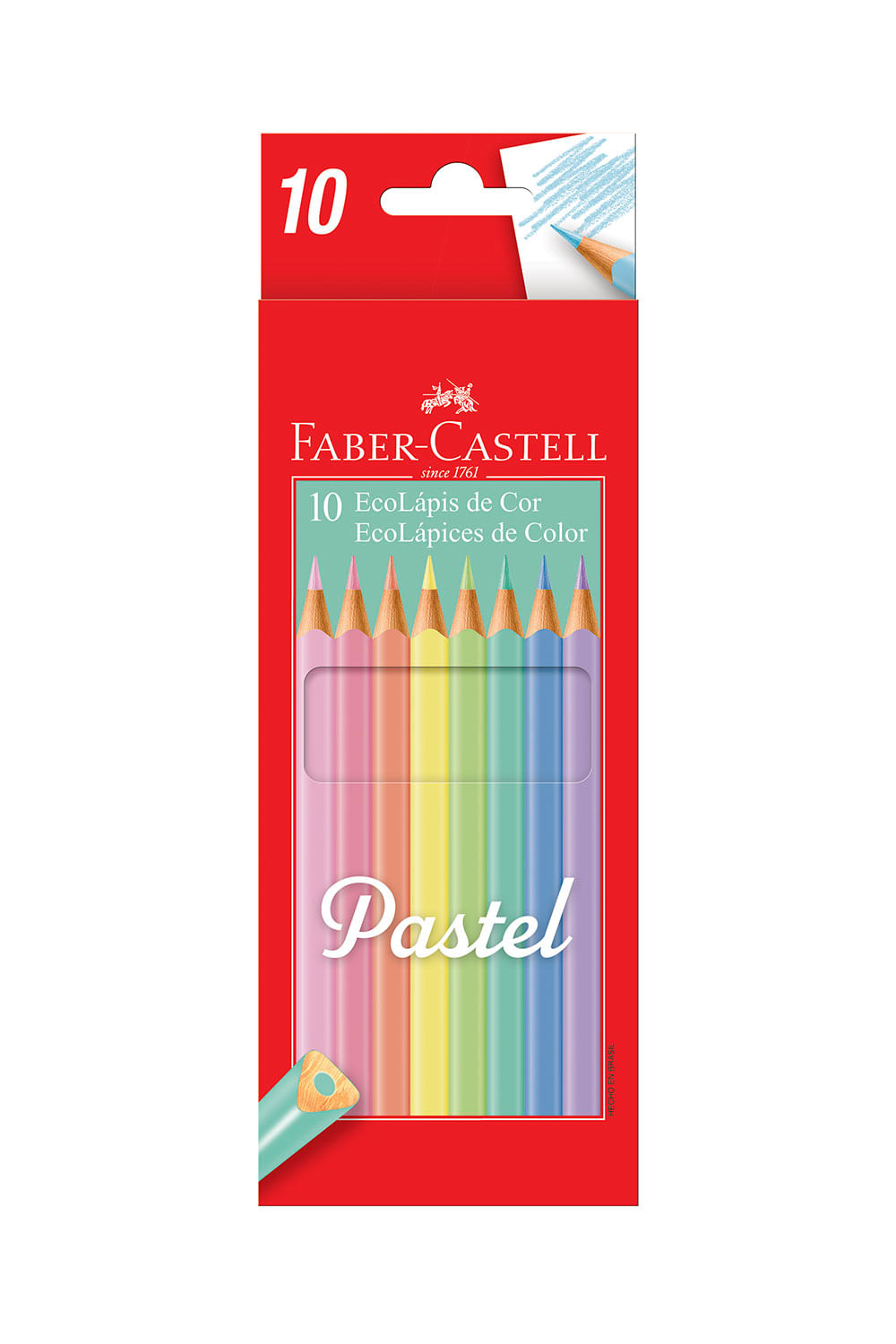 Encontraproduto.com.br - Lápis De Cor 10 Longo Ecolápis Pastel