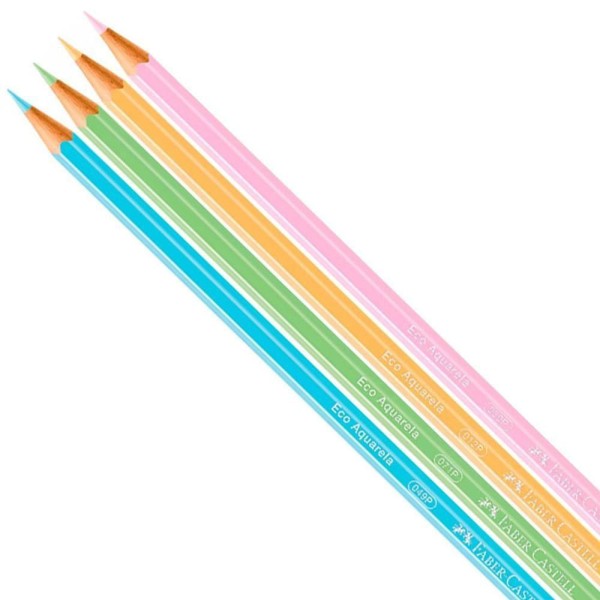 Encontraproduto.com.br - Lápis De Cor 10 Cores Aquarelável Pastel