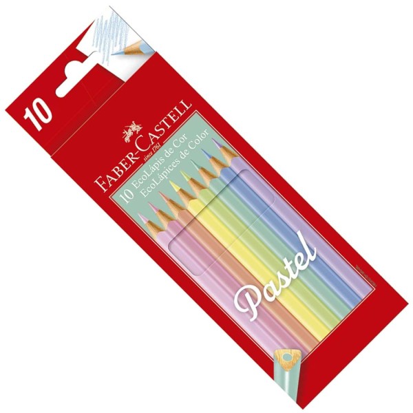 Encontraproduto.com.br - Lápis De Cor 10 Cores Aquarelável Pastel