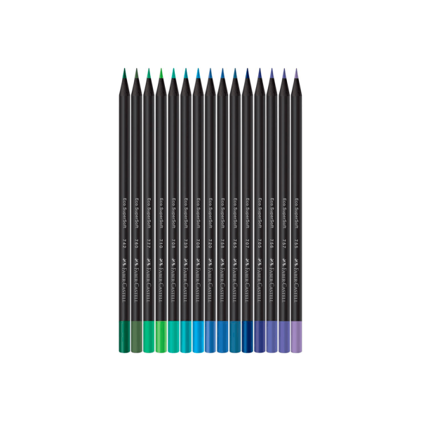Encontraproduto.com.br - Lápis de Cor SuperSoft Estojo com 15 Cores Tons Frios Faber-Castell