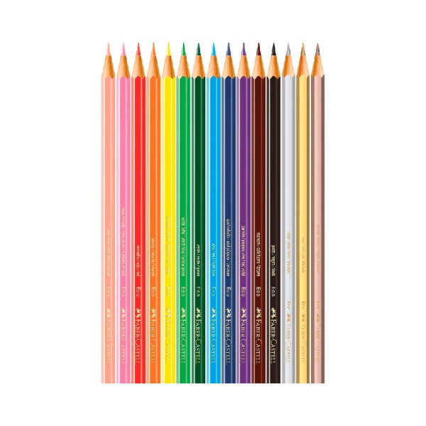 Encontraproduto.com.br - Lápis de Cor 12 Cores + 3 Metálicos - Faber Castell