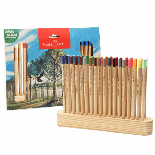 Encontraproduto.com.br - Lapis De Cor 36 Cores Supersoft Natural Edition Faber