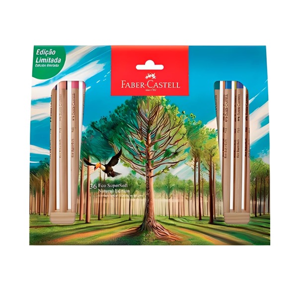 Encontraproduto.com.br - Lapis De Cor 36 Cores Supersoft Natural Edition Faber