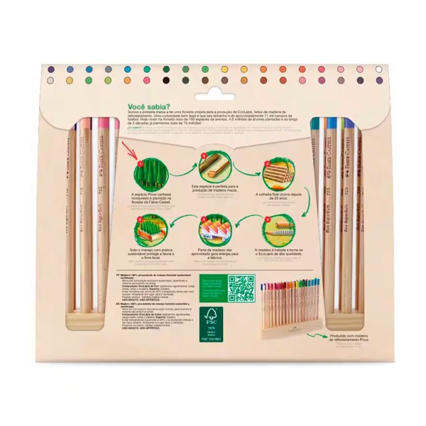 Encontraproduto.com.br - Lapis De Cor 36 Cores Supersoft Natural Edition Faber
