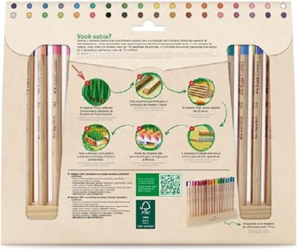 Encontraproduto.com.br - Lapis De Cor 36 Cores Supersoft Natural Edition Faber
