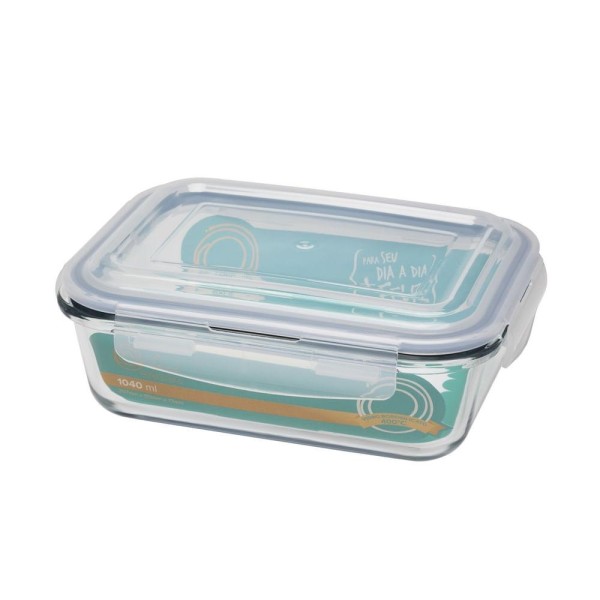Encontraproduto.com.br - Conjunto De 3 Potes Herméticos De Vidro Retangular