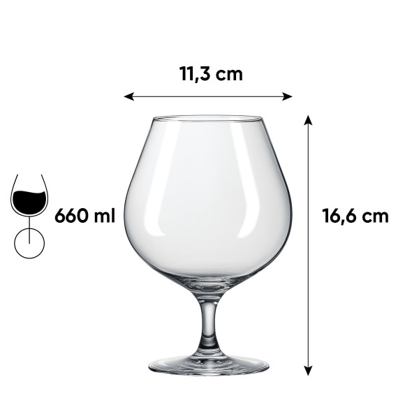 Encontraproduto.com.br - Taça De Cristal Para Conhaque 660 Ml Classic