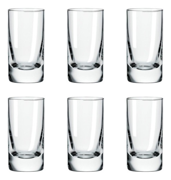 Encontraproduto.com.br - Conjunto de 6 Copos De Cristal Para Cachaça 70 Ml Classic