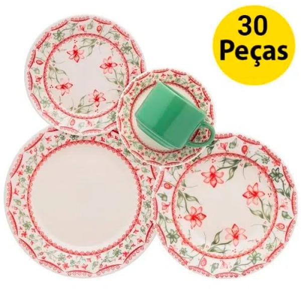 Encontraproduto.com.br - Aparelho de Jantar, Chá e Sobremesa Donna Vera 30 Peças - OXFORD