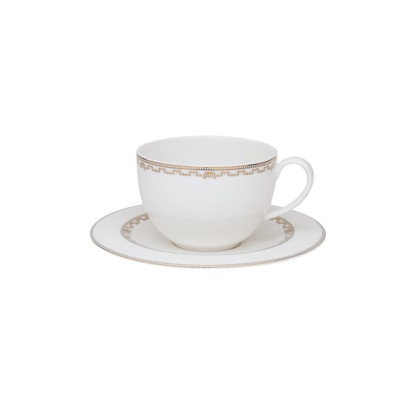 Conjunto de 06 xícaras 270  ml com pires para chá Strauss Lumière