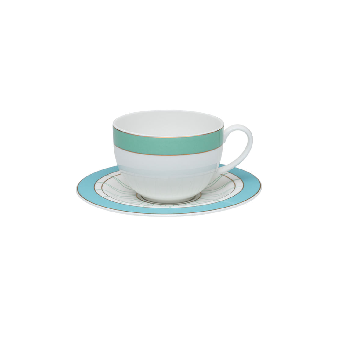 Jogo de xícaras chá em porcelana Strauss Mariè 270ml 6 peças