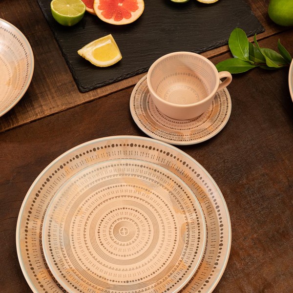 Encontraproduto.com.br - Conjunto De 6 Pratos Rasos 26 Cm Unni Ancestral