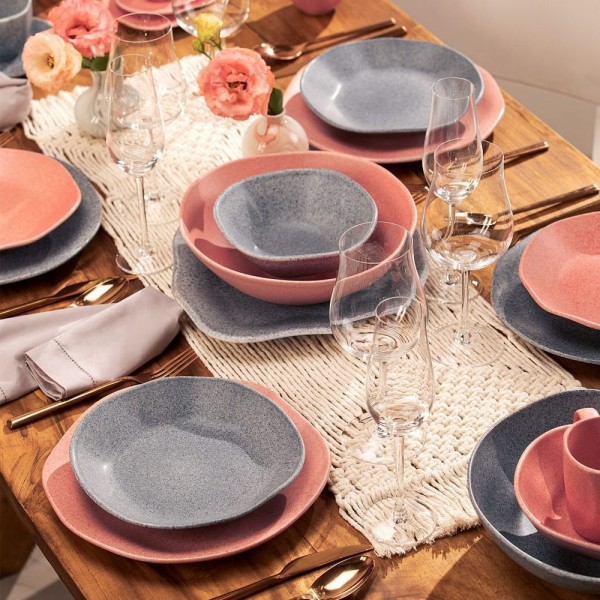 Encontraproduto.com.br - Jogo De Jantar Em Porcelana Ryo Com 30 Peças Oxford Pitaia