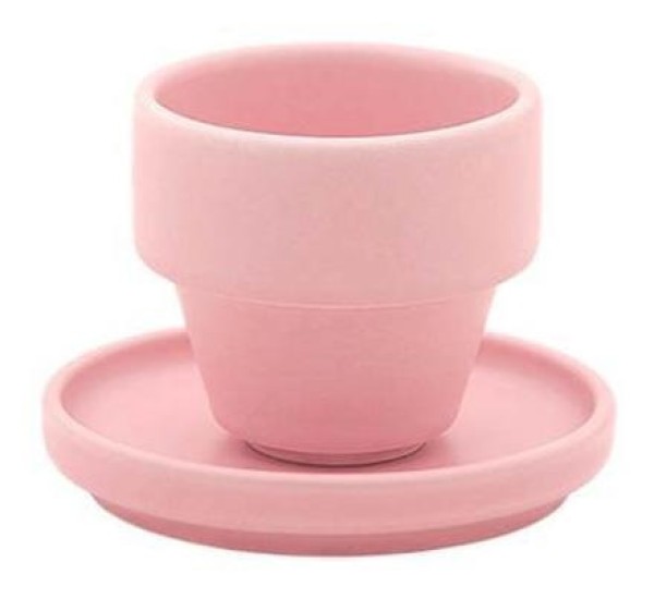 Encontraproduto.com.br - Conjunto De 4 Xícaras Pequenas 90 Ml Empilháveis Com Pires Elo Tutti Frutti