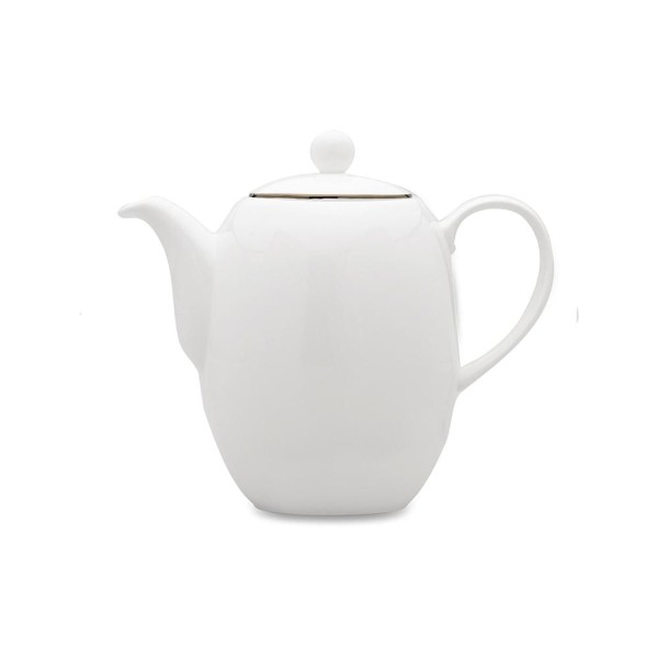 Bule com tampa em porcelana Strauss Silver 1,4 litro