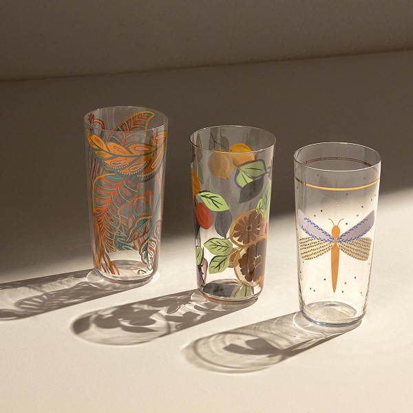 Encontraproduto.com.br - Conjunto De 6 Copos De Cristal Para Long Drink 450 Ml Ginga Arara
