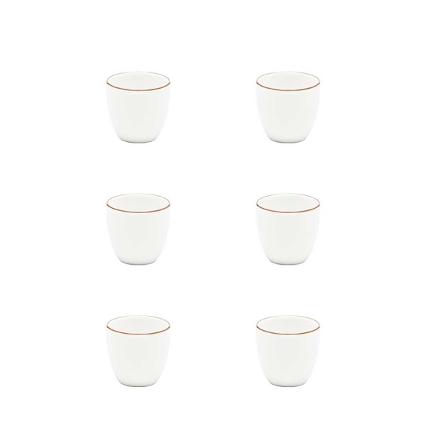 Encontraproduto.com.br - Conjunto de 6 Porta Ovos 4,5 Cm Strauss Bistrô Gold